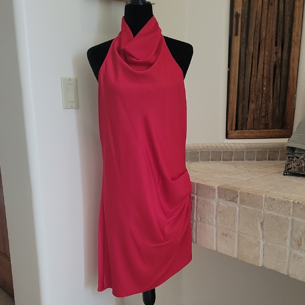 Gianni Bini Vibrant Red Backless Dress